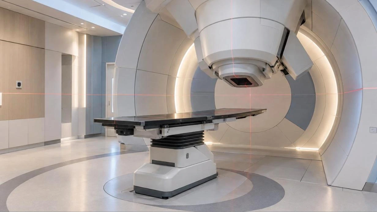 Proton therapy in Korea: a proton treatment room with a rotating gantry and a robotic treatment couch